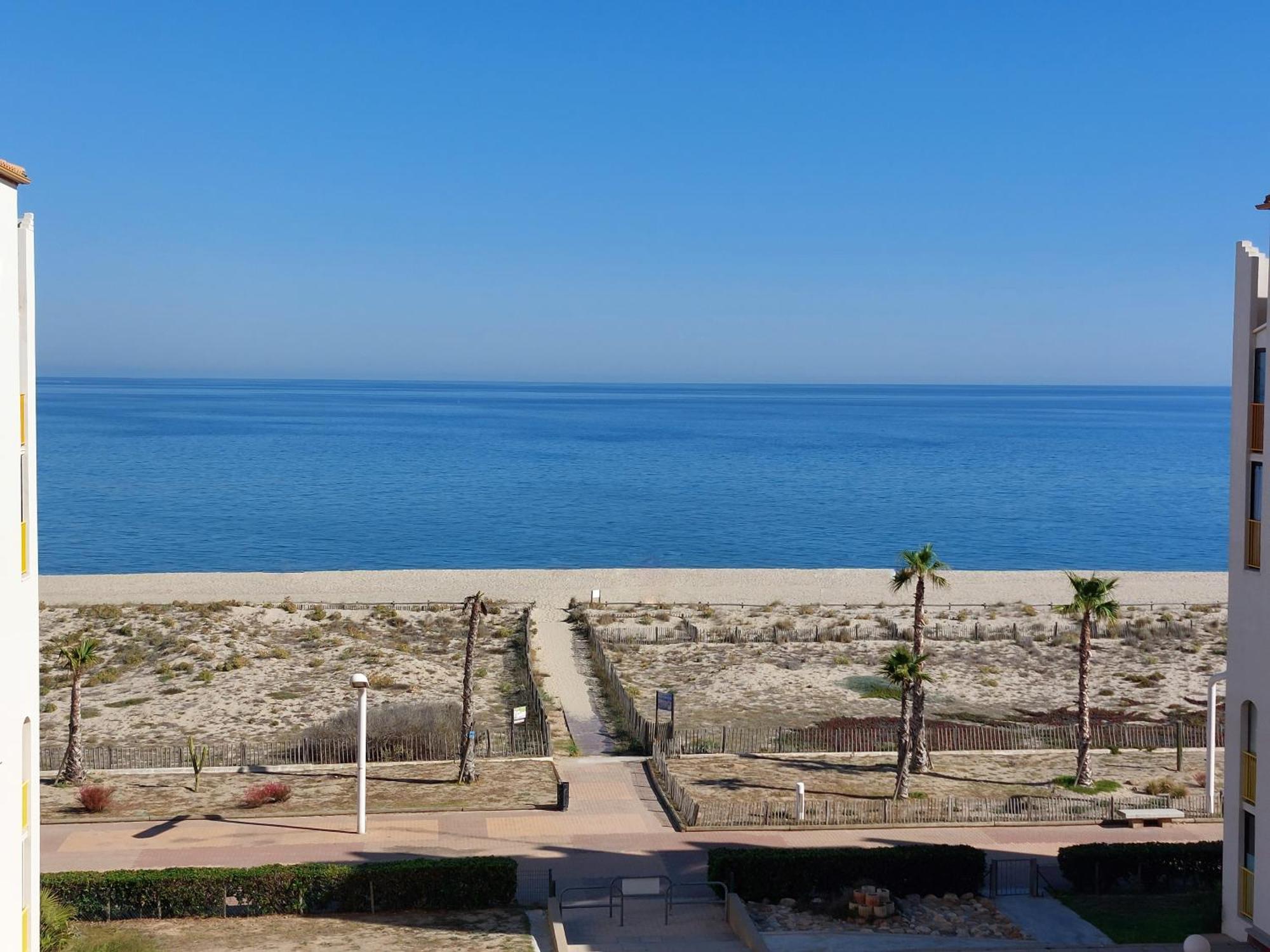 Appart Mezzanine Vue Mer Et Plage, Parking Wifi Tv Le Barcarès Exteriör bild